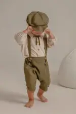 Erkek Bebek Haki Salopet Takım - Görsel 3