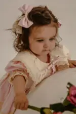 Toz Pembe İspanyol Model Kız Bebek Elbisesi - Görsel 4