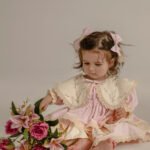 Toz Pembe İspanyol Model Kız Bebek Elbisesi
