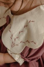 Arazretrobaby leylak Nakışlı Kız Çocuk Elbisesi - Görsel 6