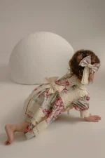Arazretrobaby Çiçekli Vintage Kız Bebek Elbisesi - Görsel 2