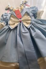 Arazretrobaby Bebe Mavisi Nakışlı Kız Çocuk Elbisesi - Görsel 3