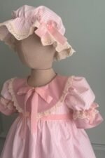 Arazretrobaby Pembe Çizgili Lora Kız Çocuk Elbisesi - Görsel 3
