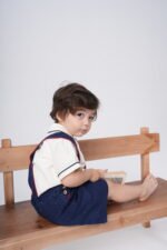 Kraliyet Konsepti Erkek Bebek Lacivert Salopet Takım - Görsel 3