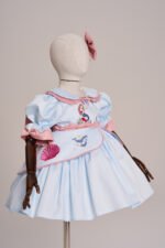 Arazretrobaby Deniz Kızı Nakışlı İnci Detaylı Retro Kız Bebek Elbisesi - Görsel 4